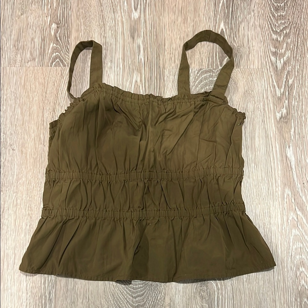Madewell Olive Green Sleeveless Top